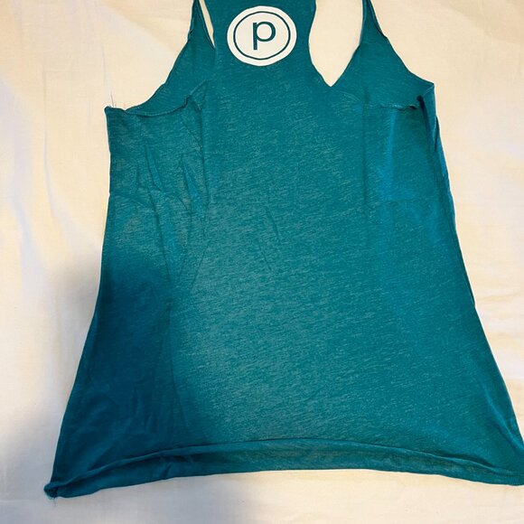 Pure Barre Turquoise Racerback Tank "Stronger Than Yesterday" - Picture 3 of 3